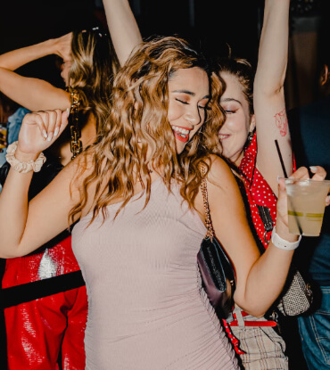 Girls dancing in a bachelorette party