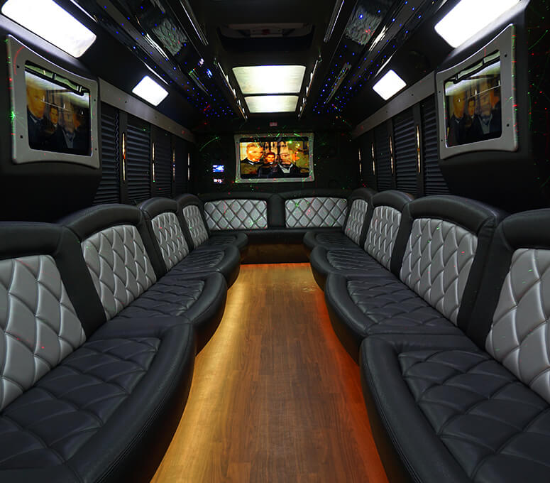 Jacksonville party bus interior