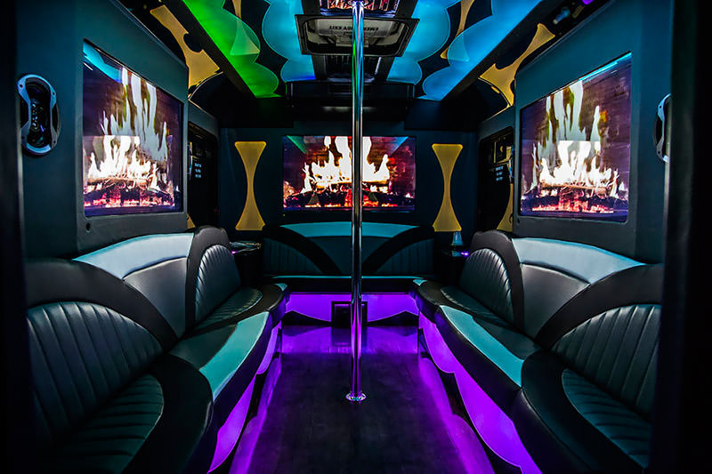 Party bus interior