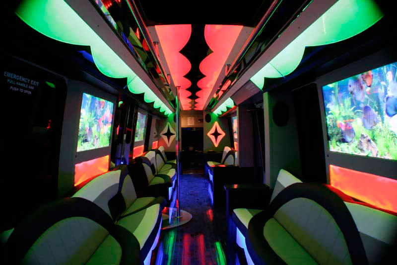 Inside a party bus